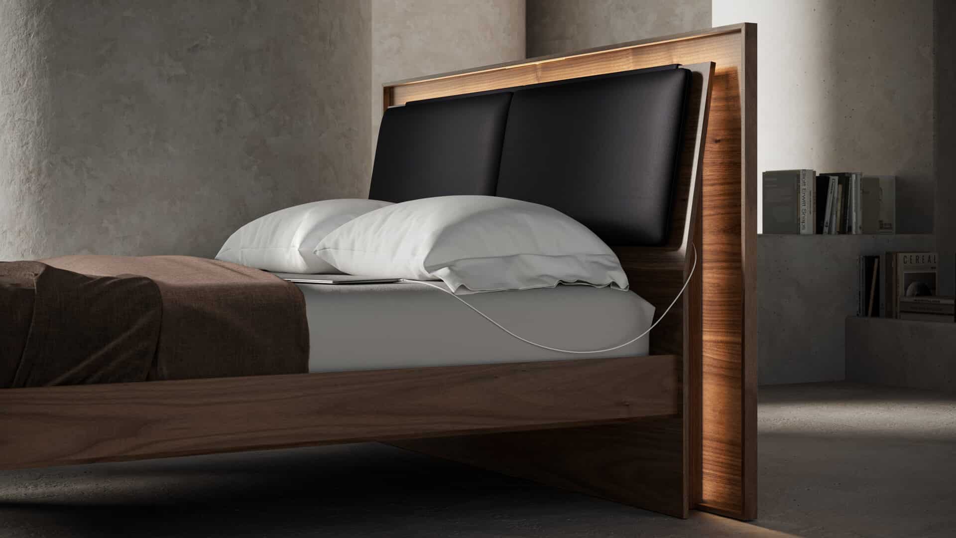 Contour Headboard Cushion Bdi Comfort Headrest Pepper Leather