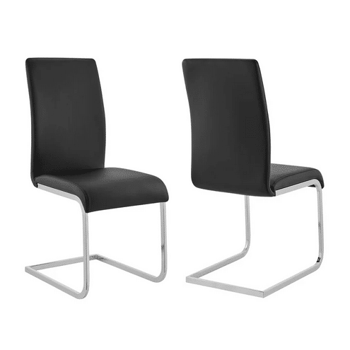 Screenshot 2025 11 09 At 14 33 39 Amanda Contemporary Side Chair In Black Faux Leather And Chrome Finish Set Of 2 – Armen Living