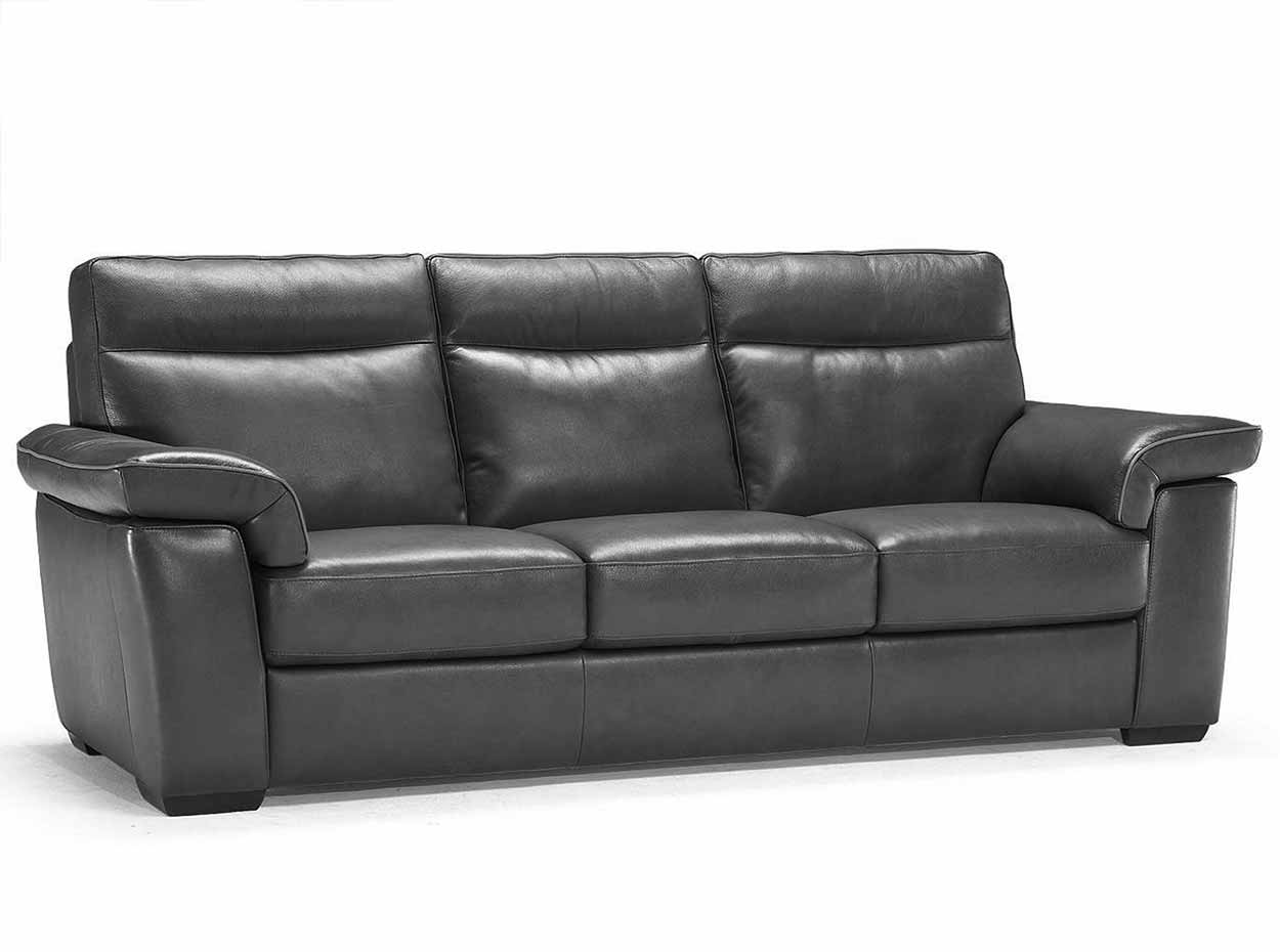 Brivido B757 Fabric Leather Sofa By Natuzzi Editions Black