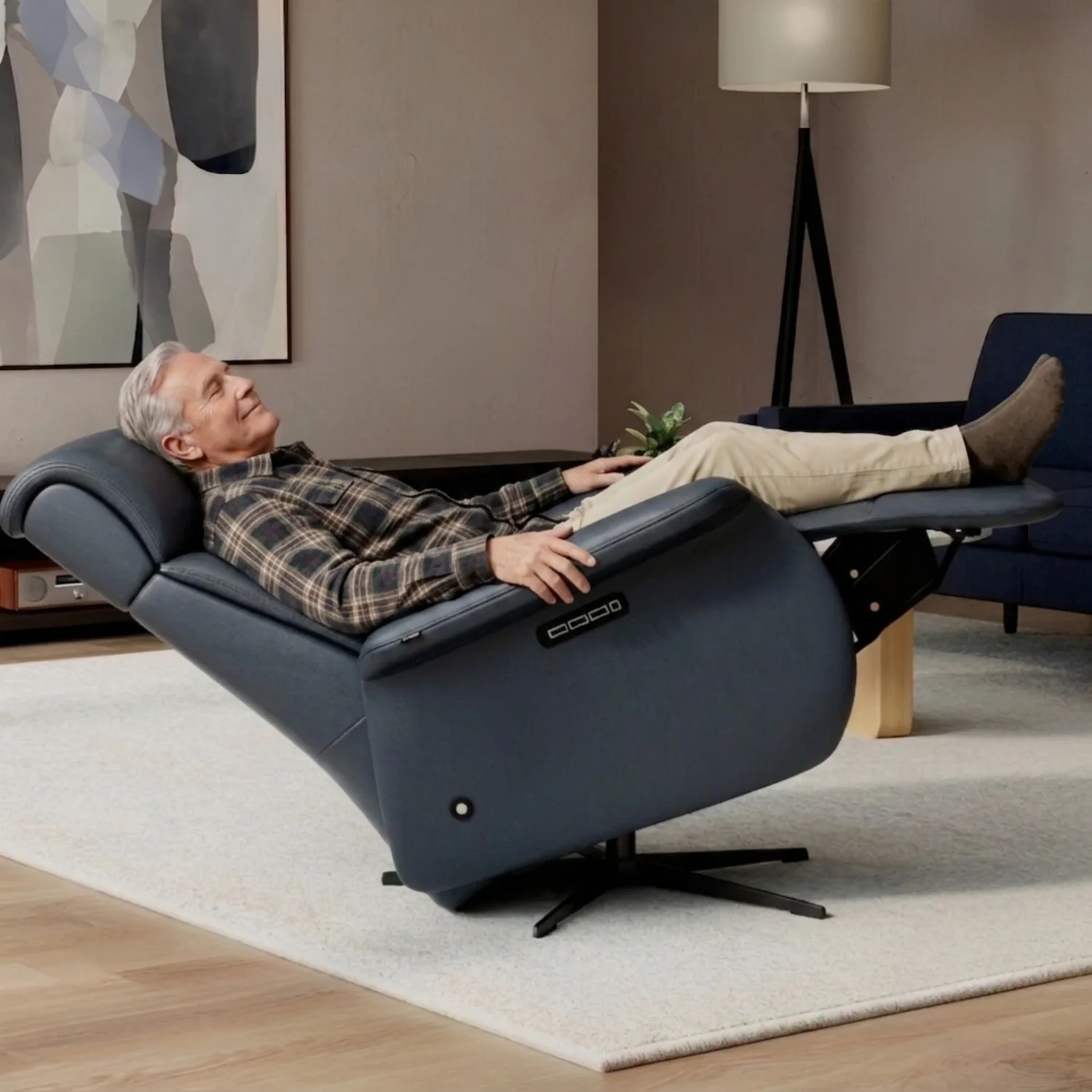 Fjords Cosmo Leather Triple Motor Zero Gravity Recliner Chair 10