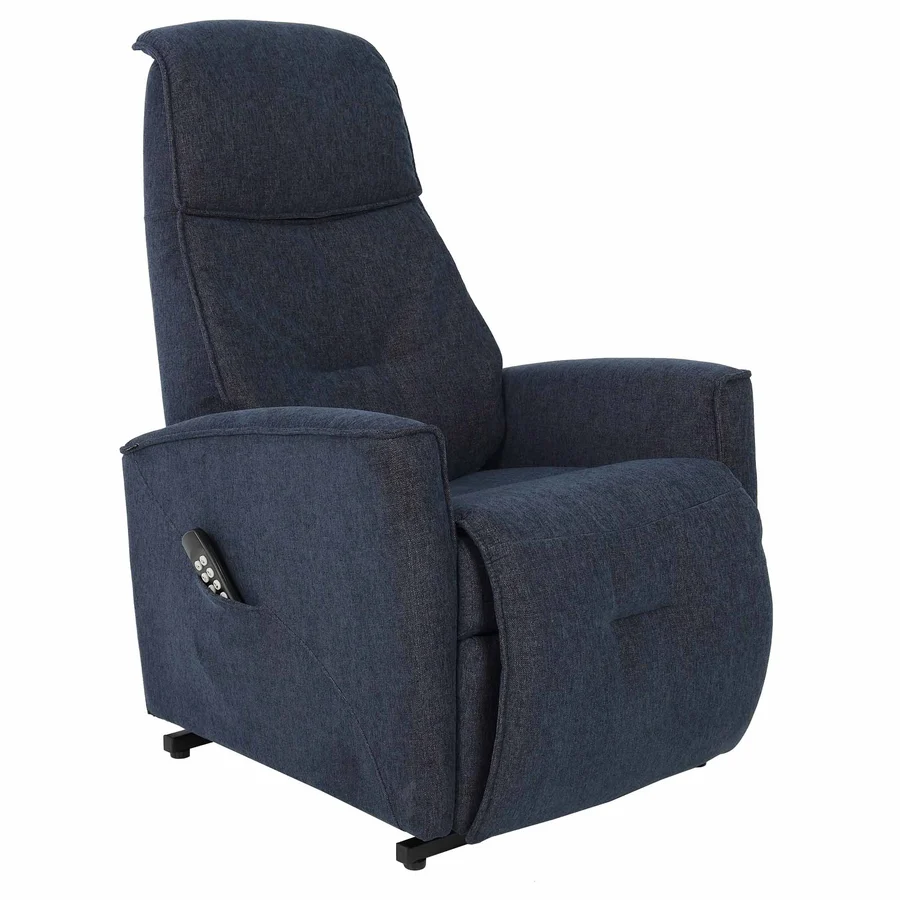 Fjords Austin Lift Recliner Guard Fabric Indigo 45 Hansen Interiors 900x